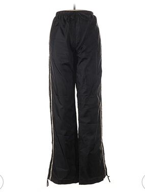 Black Track Pants with Side Stripe